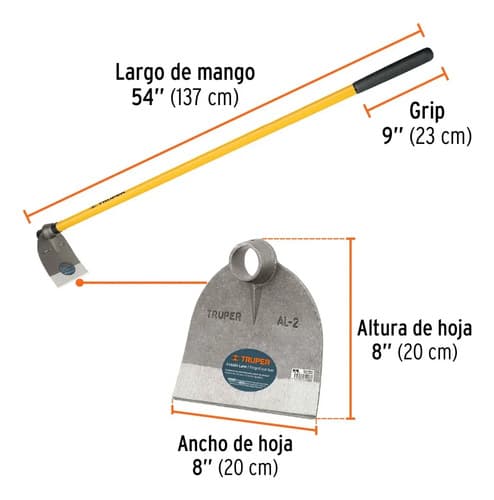 Azada Acero Forjado Truper Al-2m - Nº2 - Cabo 54 - Fc
