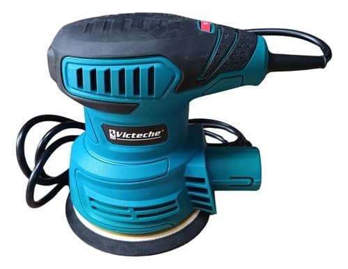 Lijadora Orbital Victeche 650w 125mm Con Deposito + 1 Disco Azul Petróleo