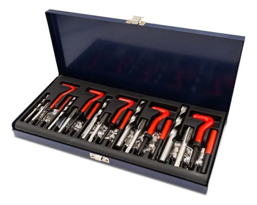 Kit Reparador Roscas Insertos Machos Mechas Bremen® 6655 Rojo