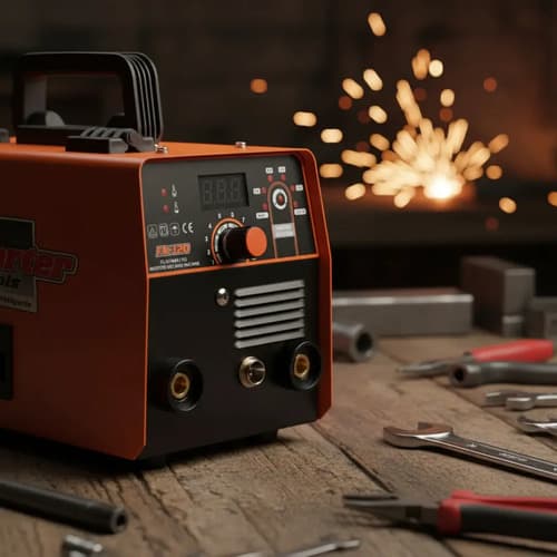 Soldadora Inverter Smarter Mig Flux Y Electrodo 100amp Fx120 Color Naranja Frecuencia 50-60