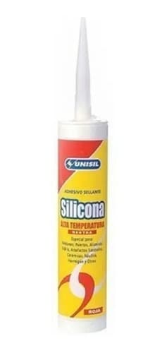 Silicona Alta Temperatura Rojo 280gs. Unisil