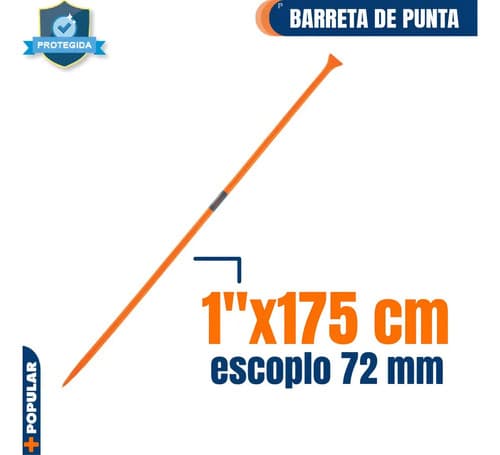 Barreta De Punta De 1 X 175 Cm, Escoplo Ancho Truper 10762