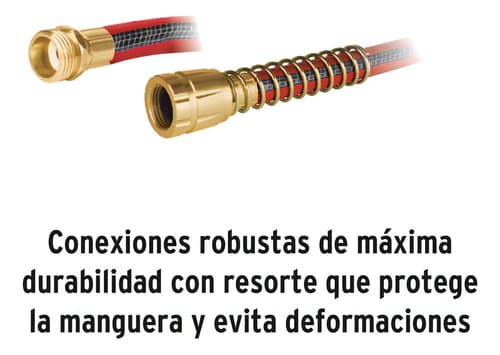 Manguera De Riego Super Reforzada 4 Capas Truper Rollo X 25m Color Rojo