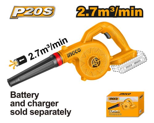 Sopladora 20v Ingco Cabli2078 Sin Bateria Naranja Claro