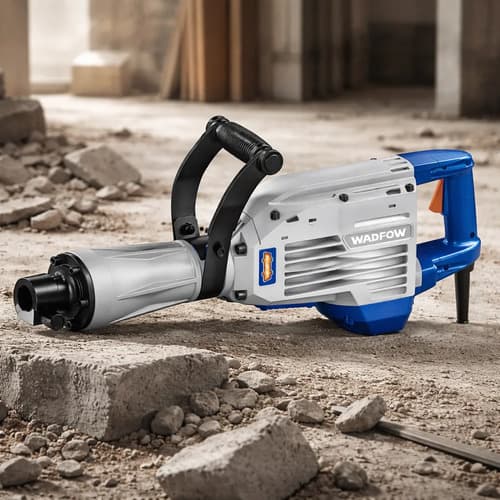 Martillo Demoledor 1600 45j + Cincel + Valija Wadfow Wdb1d80 Azul