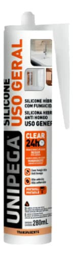 Silicona Híbrida Unipega 280 Ml, Sellador Pintable Para Construcción