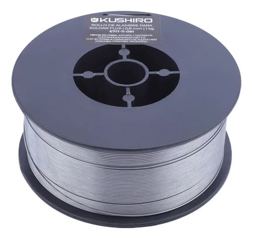 Rollo De Alambre Flux Para Soldar Sin Gas 0,8mm 1 Kilo Plateado