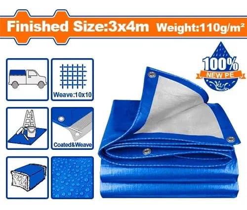 Lona 3x4mt Azul 110gr/mt2 Wadfow Wtq1834