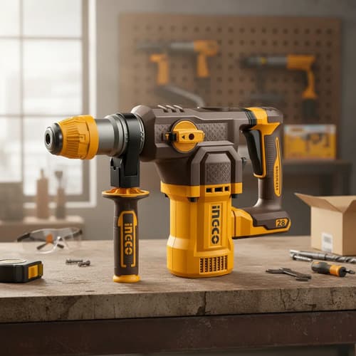 Rotomartillo 20v 28mm Sds Plus 4.5j Sin Bateria Ingco Naranja Claro 20v