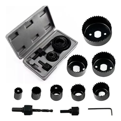 Set Mecha Sierras Copa Para Madera 19-64 Mm Kit 11 Piezas