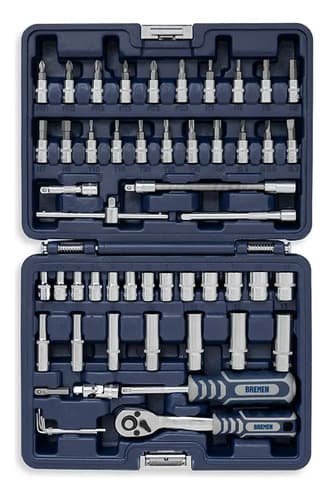 Set Herramientas Llaves Tubo Puntas Bremen 53 Pzs Enc 1/4 Azul