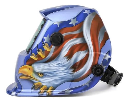 Careta Soldar Electronica Aguila Herramienta Casco Ajustable Color Azul