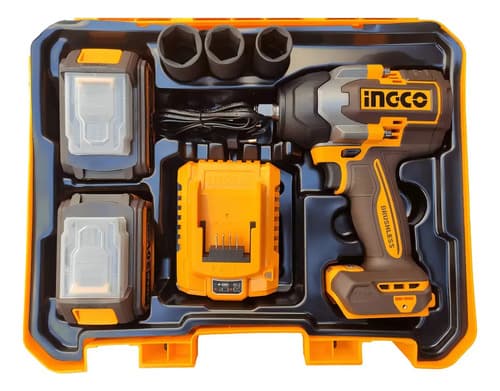 Llave De Impacto 850nm 20v P20s C 2bat+carg+valija Color Naranja Claro Frecuencia 50hz/60hz