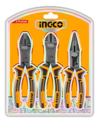 Set X 3 Pinzas Cr-v Multiuso Corta Facil Ingco Hkcps5831