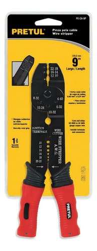 Pinzas Pelacables 9'' Calibre 0.82 A 5.27 Mm Multiuso Pretul