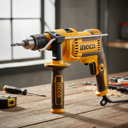 Taladro Percutor 900w 13mm Velocidad 2800rpm Ingco Id9008 Naranja