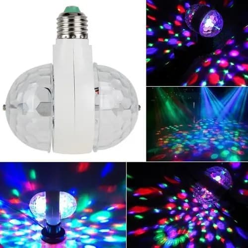 Lampara Giratoria Led Doble De Colores Rgb Rotating Lamp Multicolor