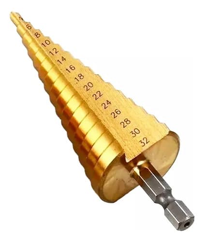 Brocas Escalonadas Baño Titanio 4-32 Mm Profesional