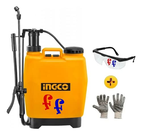 Pulverizador Fumigador 16lt Mochila Ingco Hspp4161 Desinfect Color Amarillo Talle 16 Lts