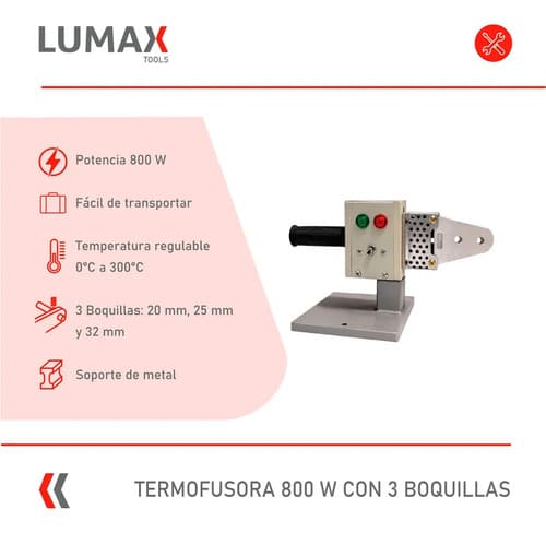 Termofusora 800w 3 Boquillas Termofusión Y Maletín