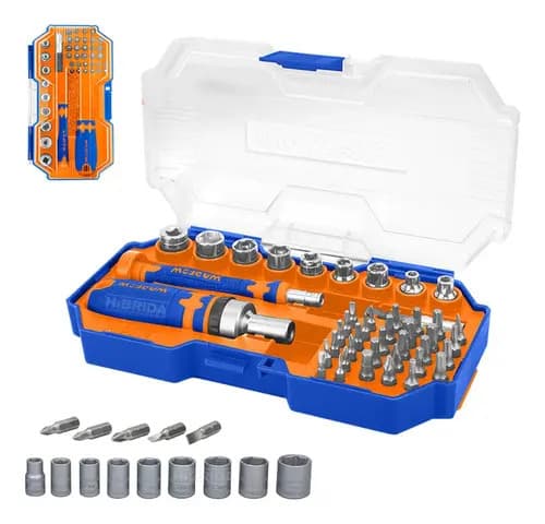 Juego Destornilladores Puntas 43 Piezas Tornillo Cr-v Wadfow