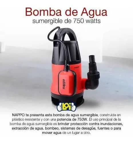 Bomba De Agua Nappo Sumergible 750w