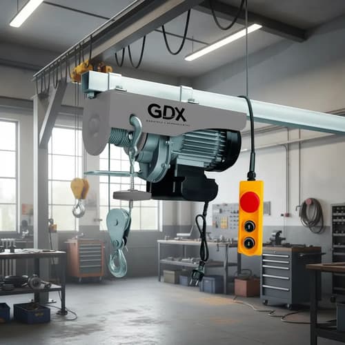 Aparejo Eléctrico Gdx 1200kg 6/12mts 1800w Gris Oscuro 1