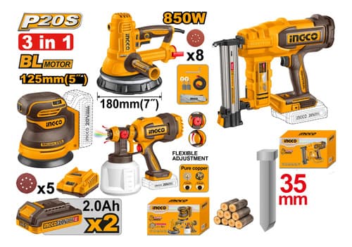 Kit Reinventando Tu Hogar A Bateria 20v P20s Ingco Completo