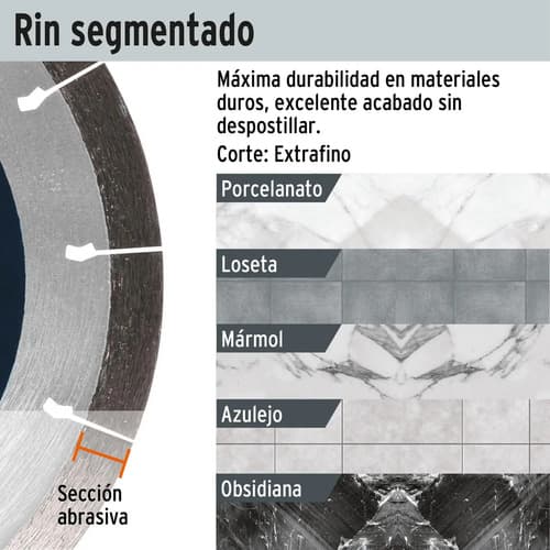 Disco Diamante 4.5'' Corte Porcelanato Azulejo Truper 15196