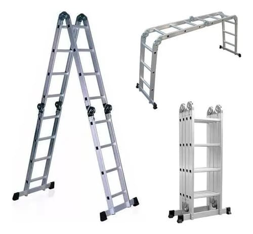 Escalera Andamio Aluminio 3.4 Mts 12 Escalones Premium