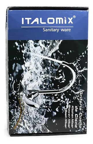 Canilla Negra Alta Para Lavatorio Italomix Lh-3320 Negro Mate