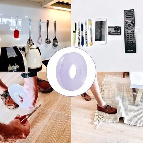 Cinta Doble Contacto Faz Huincha Adhesiva Reutilizable 5mts