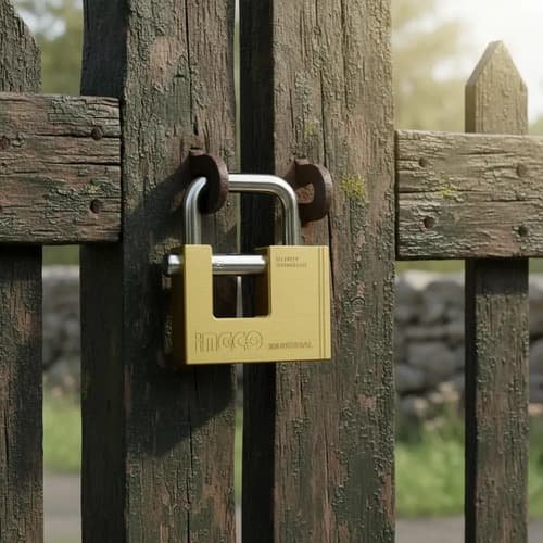 Ff Candado Seguridad 90mm Rectangular Ingco Dbbpl0902 Bronce Dorado