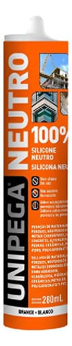 Silicona Neutra Unipega Blanco 280ml Vidrio Interior Exterior