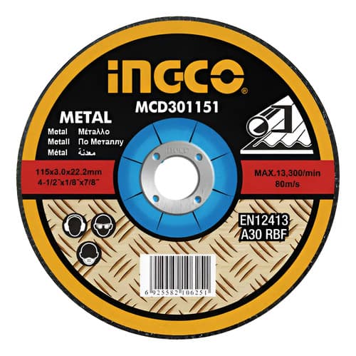 Disco Ingco 4 1/2 Metal, 115mm Amarillo