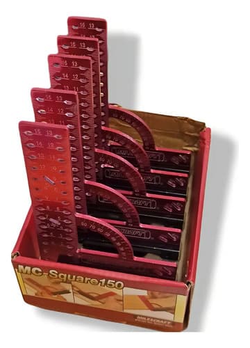 Escuadra Carpentería Milescraft Aluminio 15cm Modelo 8459 Con Bisel Rojo