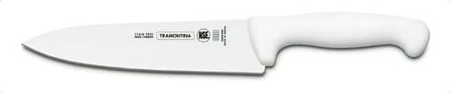 Cuchilla Carne 8'' Inox Mango Blanco Tramontina 24609/088