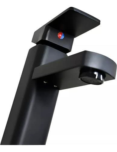 Canilla Negra 18cm Tubular Italomix Lh-3324 Negro Mate