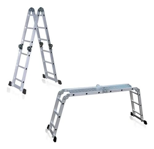 Escalera Andamio Aluminio 3.4 Mts 12 Escalones Premium