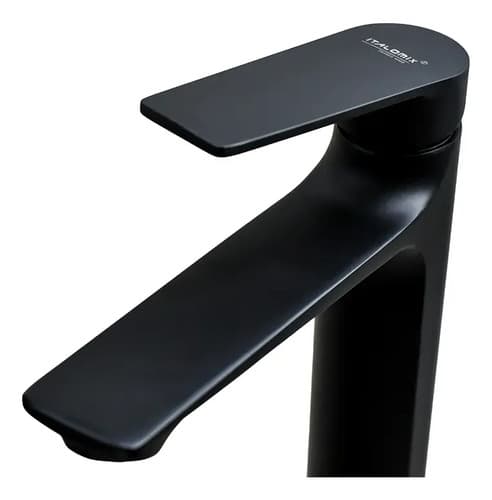 Canilla Negra Lavatorio Alta Italomix Lh-3845 Negro Mate