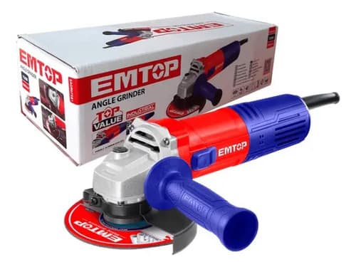 Amoladora Angular Eléctrica Emtop 750w 4 1/2  115mm 220v Profesional Rojo