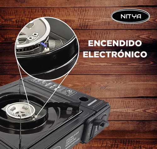 Anafe Gas Portátil Nitya Nt-155b 1 Hornalla Con Valija Camping