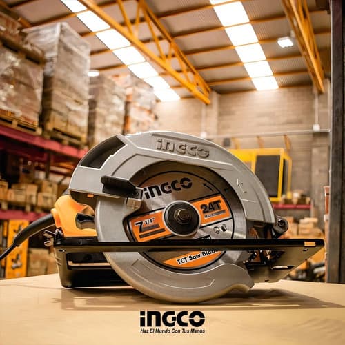 Sierra Circular Eléctrica Ingco Cs18528 185mm 1400w Naranja Y Gris 50hz/60hz Naranja/gris 50 Hz/60 Hz