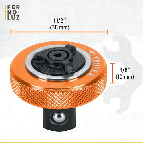Llave Crique De Palma Mini De Mano Encastre 1/2 Truper 13653 Color Naranja
