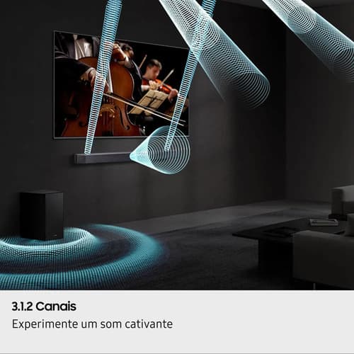 Barra De Sonido Hw-q600f De 3.1.2 Canales, Barra De Sonido Serie Q 2025 Negro Titán