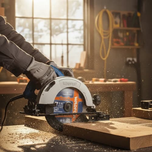 Sierra Circular 7 1/4 PuLG 1200w Wadfow Wcw1512001 Azul 50/60hz
