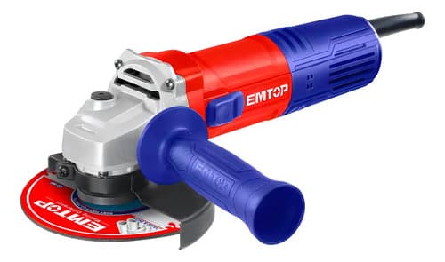 Amoladora Angular Emtop 900w 125mm Con Mango Lateral Azul/rojo 50hz