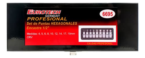Puntas Allen 4-19mm - Dado Tubo Encastre 1/2 | Eurotech