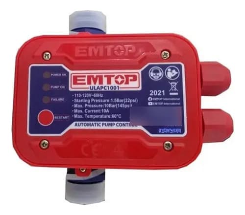Control Emtop Automatico De Presion 10bar Para Bomba Sensor