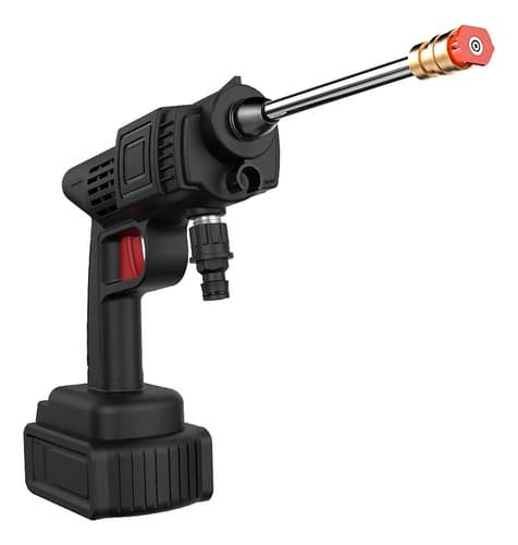 Pistola Lavado Auto Bateria 48v Inalambrica P/ Balde Agua Negro